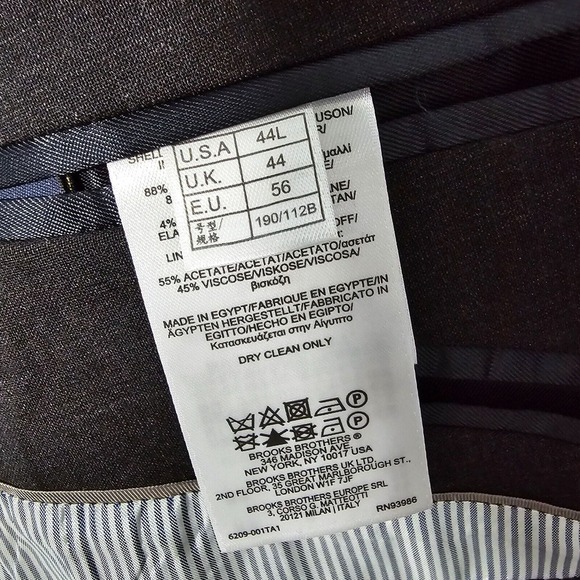 Brooks Brothers Sport Coat Mens 44L Gray Explorer Fitzgerald Fit Business Casual - Picture 6 of 15